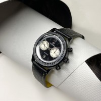 Чоловічий механічний годинник Forsining 6921 All Black з автопідзаводом та шкіряним ремінцем