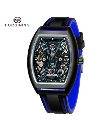 Купити Forsining 8252 All Black-Blue Купити Forsining 8252 All Black-Blue