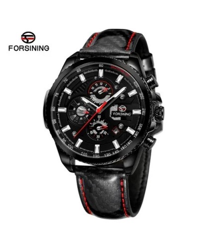 Купити Forsining 6909 All Black Leather Купити Forsining 6909 All Black Leather