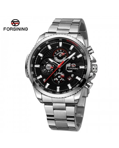 Купити Forsining 6909 Silver-Black Купити Forsining 6909 Silver-Black