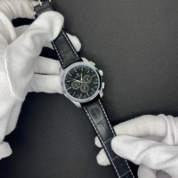 Чоловічий механічний годинник Forsining 6625 Silver-White Leather з автопідзаводом та тахіметром