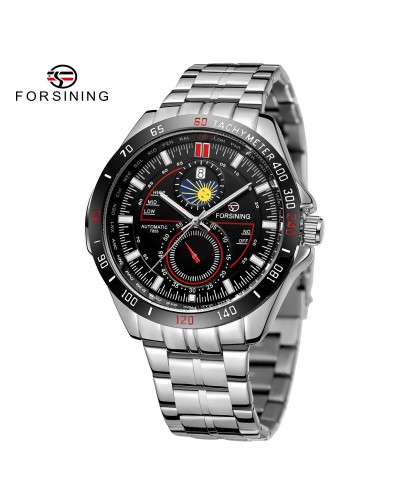 Купити Forsining 8238 Silver-Black Steel Купити Forsining 8238 Silver-Black Steel