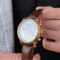 Чоловічий механічний годинник Forsining 6916 Gold-Black з автопідзаводом та індикатором заряду