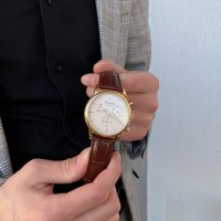 Чоловічий механічний годинник Forsining 6916 Gold-Black з автопідзаводом та індикатором заряду