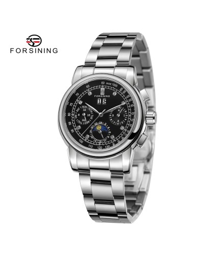 Купити Forsining 6918 Silver-Black Купити Forsining 6918 Silver-Black