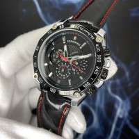 Чоловічий механічний годинник Forsining 6910 Silver-Black з автопідзаводом та фазами місяця
