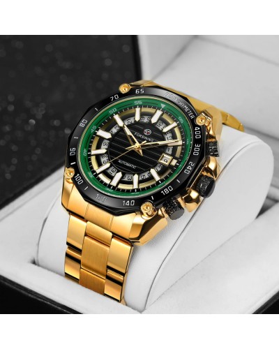 Купити Forsining 8279 Gold-Black-Green