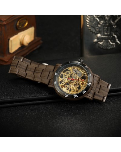 Купити Forsining 8277 Brown-Black-Gold