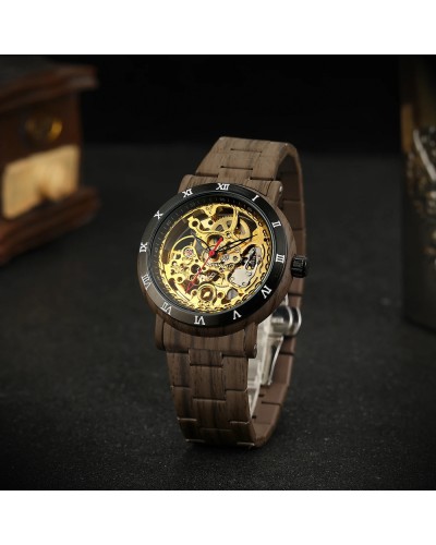 Купити Forsining 8277 Brown-Black-Gold