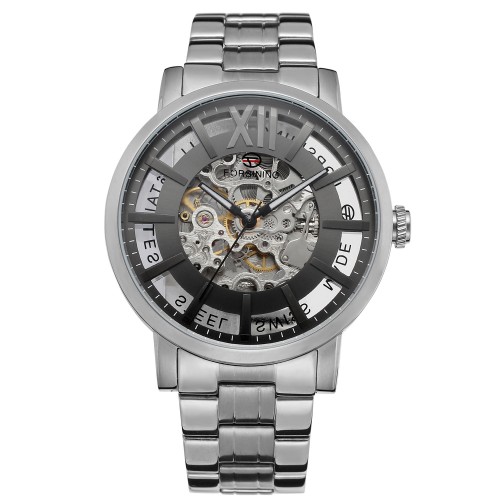 Купити Forsining 9412 Silver-Black
