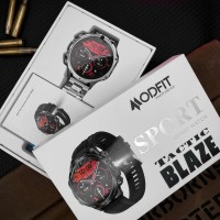 Розумний годинник Modfit Tactic Blaze Silver Steel з металевим ремінцем та захистом IP67