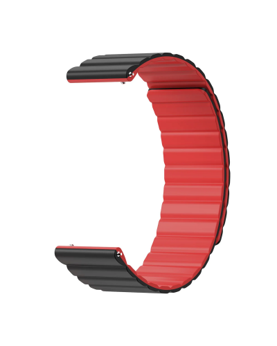 Купити Магнітний ремінець KOSPET 22 мм. Black-Red