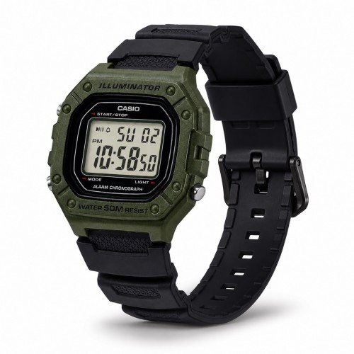 Купити Чоловічий годинник Casio W-218H-3A — Спортивна модель з підсвічуванням та захистом 5 ATM