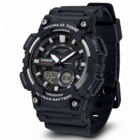 Чоловічий годинник Casio AEQ-110W-1A – спортивна модель зі стрілково-електронним циферблатом та захистом 10 ATM