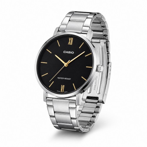 Купити Жіночий годинник Casio LTP-VT01D-1B – Класична модель з мінеральним склом та сріблястим браслетом