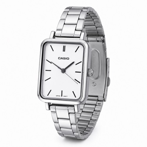 Купити Жіночий годинник Casio LTP-V009D-7E з мінеральним склом та сріблястим браслетом
