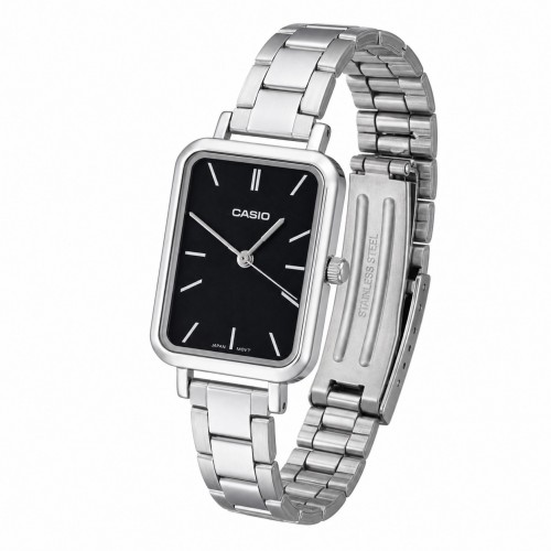 Купити Жіночий годинник Casio LTP-V009D-1E — класична модель з прямокутним корпусом та металевим браслетом