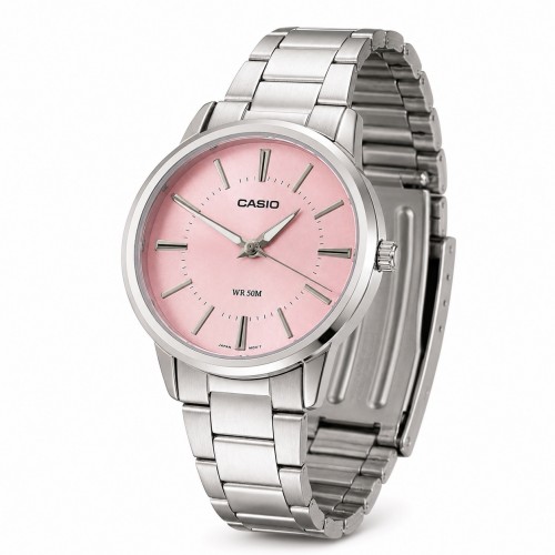 Купити Жіночий годинник Casio LTP-1303D-4A з рожевим циферблатом та сталевим браслетом