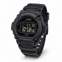 Чоловічий годинник Casio W-219H-8B спортивний електронний з водозахистом 5 ATM