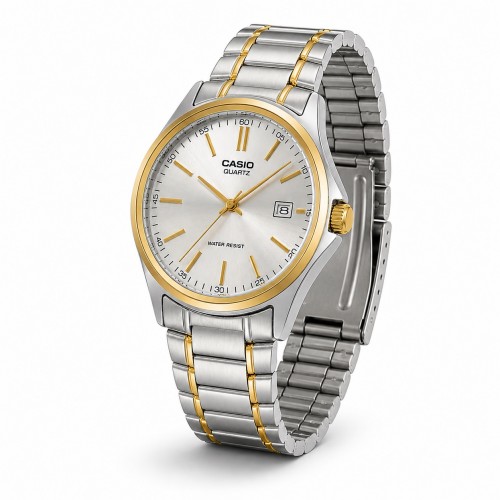 Купити Чоловічий годинник Casio MTP-1183G-7A Класичний сталевий браслет та мінеральне скло