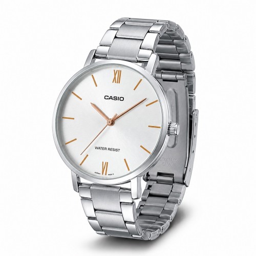 Купити Жіночий годинник Casio LTP-VT01D-7B — класична срібляста модель з мінеральним склом