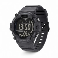 Чоловічий годинник Casio AE-1500WH-8B сірий спортивний з електронним циферблатом та водозахистом 10 ATM