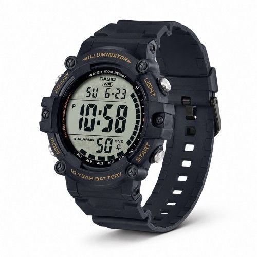 Купити Чоловічий годинник Casio AE-1500WHX-1A — Спортивний електронний годинник з водозахистом 10 ATM