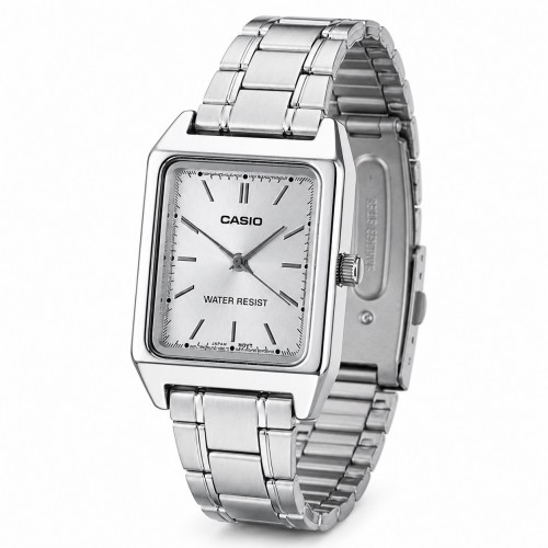 Купити Жіночий годинник Casio LTP-V007D-7E класичний кварцовий зі сріблястим циферблатом та сталевим браслетом