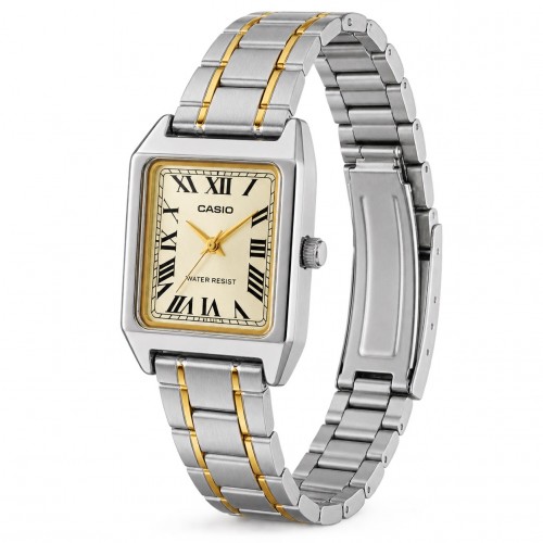 Купити Жіночий годинник Casio LTP-V007SG-9B з золотистим циферблатом та сріблясто-золотим браслетом