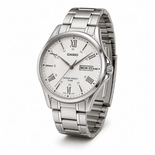 Купити Чоловічий годинник Casio MTP-1384D-7AV Classic — сталевий корпус та водозахист 10 ATM