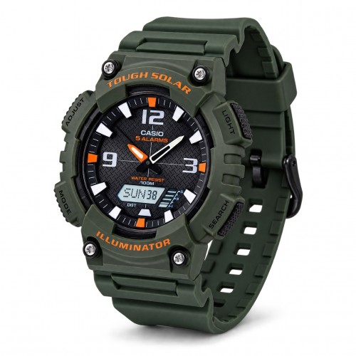 Купити Чоловічий годинник Casio AQ-S810W-3A — спортивна модель з сонячною батареєю та захистом 10 ATM