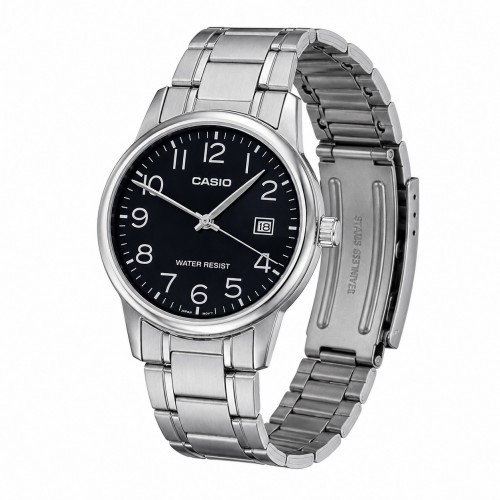 Купити Чоловічий годинник Casio MTP-V002D-1B – Класична модель з датою та мінеральним склом