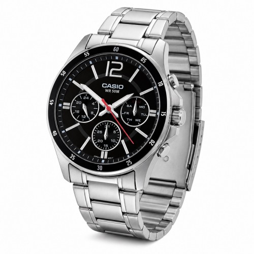 Купити Чоловічий годинник Casio MTP-1374D-1A Classic з мінеральним склом та сталевим браслетом