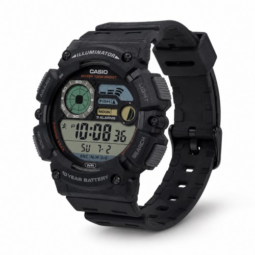 Купити Чоловічий годинник Casio WS-1500H-1A — Спортивна модель 10 ATM з електронним циферблатом та підсвічуванням