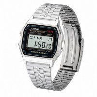 Чоловічий годинник Casio A159W-N1 — класична електронна модель у сріблястому корпусі з підсвічуванням