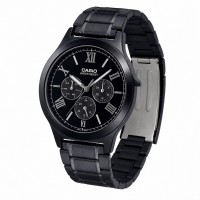 Чоловічий годинник Casio MTP-V300B-1A з багатофункціональним циферблатом та мінеральним склом