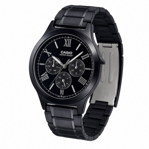 Купити Чоловічий годинник Casio MTP-V300B-1A з багатофункціональним циферблатом та мінеральним склом