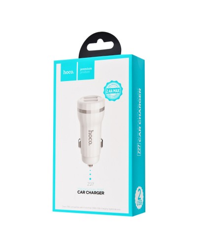 Купити АЗП Hoco Z27 Staunch 2.4A (2USB-A)