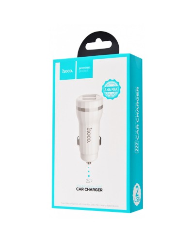 Купити АЗП Hoco Z27 Staunch 2.4A (2USB-A)