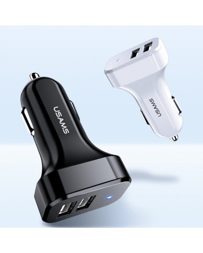 Купити АЗП Usams US-CC087 C13 2.1A (2USB-A)
