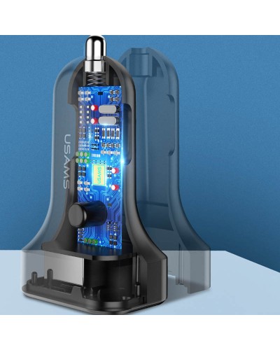 Купити АЗП Usams C13 2.1A (2USB-A) + кабель USB to Type-C