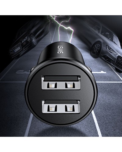 Купити АЗП Usams US-CC114 C20 Mini 2.4A (2USB-A)