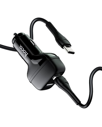 Купити АЗП Hoco Z36 Leader 2.4A (2USB-A) + кабель USB to Type-C