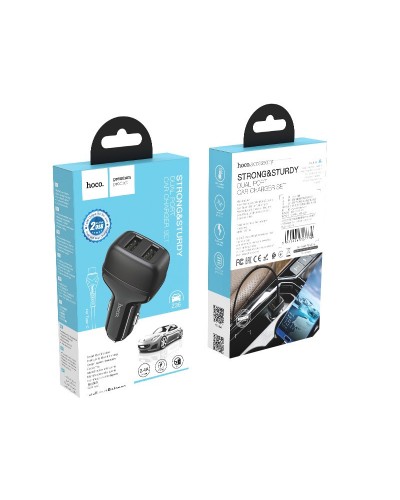 Купити АЗП Hoco Z36 Leader 2.4A (2USB-A) + кабель USB to Type-C