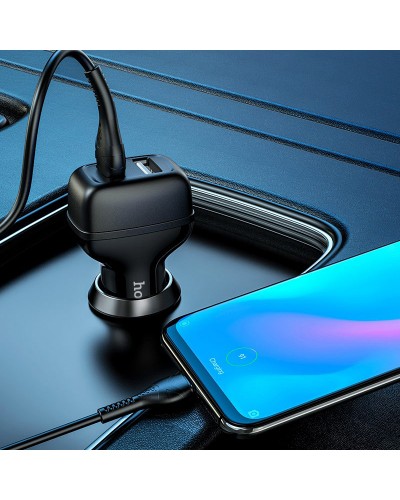 Купити АЗП Hoco Z36 Leader 2.4A (2USB-A) + кабель USB to Type-C