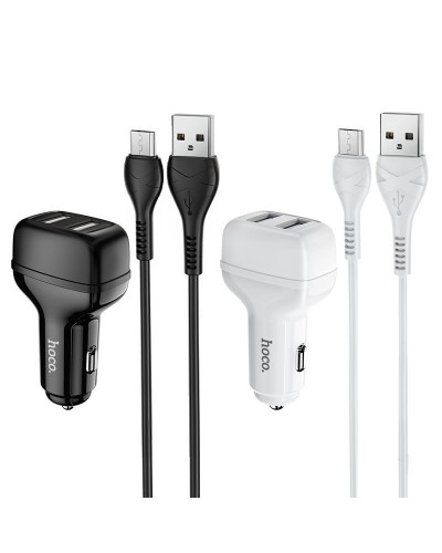 Купить АЗУ Hoco Z36 Leader 2.4A (2USB-A) + кабель USB to MicroUSB