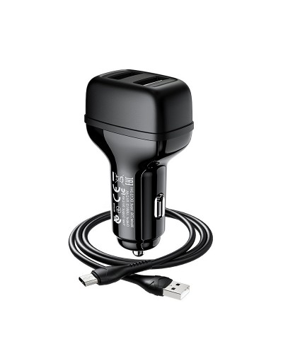 Купить АЗУ Hoco Z36 Leader 2.4A (2USB-A) + кабель USB to MicroUSB