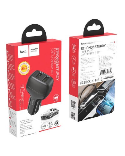 Купить АЗУ Hoco Z36 Leader 2.4A (2USB-A) + кабель USB to MicroUSB