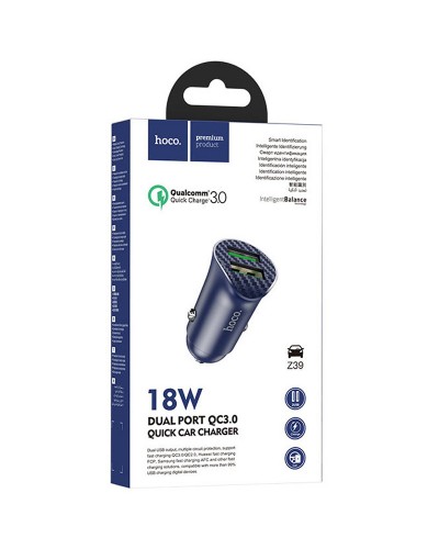Купити АЗП Hoco Z39 Farsighted QC3.0 18W (2USB-A)