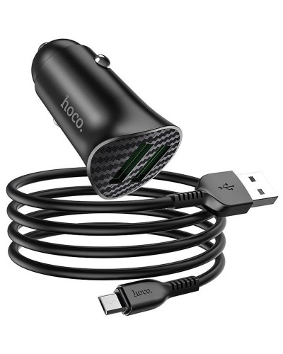 Купити АЗП Hoco Z39 Farsighted QC3.0 18W (2USB-A) + кабель USB to MicroUSB